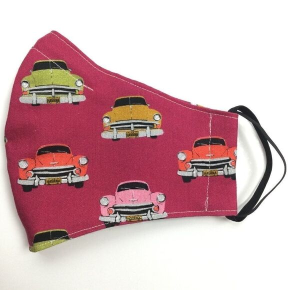 2/$15 - Cars Mask, Plum Vintage Havana Car Face Mask, Filti Filter - Picture 2 of 16